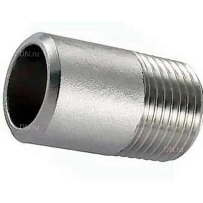 Ниппели DN.ru Н-304-W-НР 1/4″-4″ Ду8-100 Ру20, корпус - нержавеющая сталь AISI 304, присоединение - под приварку/наружная резьба, тип резьбы - BSPT