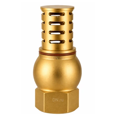 Клапан обратный DN.ru 1/2″ Ду15 Ру16 резьбовой, донный, корпус - латунь ЛС59-1, уплотнение - NBR, со щелевым фильтром (VCI0000-T)