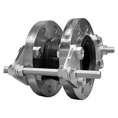 Компенсаторы резиновые DN.ru CRL-E25-F Ду32-300 Ру25, резиновая вставка (корпус) - EPDM, тип присоединения - фланцевый, материал фланцев - сталь углеродистая оцинкованная, со скользящими фланцами и ограничителями хода