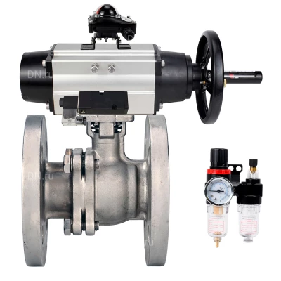 Кран шаровой DN.ru BV3232P(2pc)-FP-F-ISO-H WDVF Ду100 Ру16 полнопроходной, фланцевый, корпус - нержавеющая сталь 316, уплотнение - PTFE, с пневмоприводом PA-DA-105-1, пневмораспределителем 4М310-08 24В NAMUR, БКВ APL-210N и БПВ AFC2000