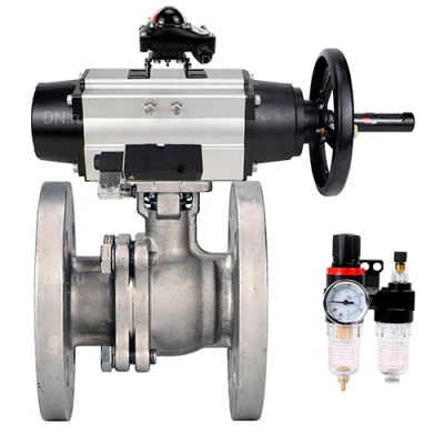 Краны шаровые DN.ru BV3232P(2pc)-FP-F-ISO-H WDVF Ду80-100 Ру16 полнопроходные, фланцевые, корпус - нержавеющая сталь 316, уплотнение - PTFE, с пневмоприводом PA-DA-105-1, пневмораспределителем 4М310-08 24В NAMUR, БКВ APL-210N и БПВ AFC2000