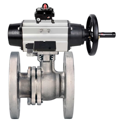 Кран шаровой DN.ru BV3232P(2pc)-FP-F-ISO-H WDVF Ду100 Ру16 полнопроходной, фланцевый, корпус - нержавеющая сталь 316, уплотнение - PTFE, с пневмоприводом PA-DA-105-1, пневмораспределителем 4М310-08 24В NAMUR и БКВ APL-410N EX