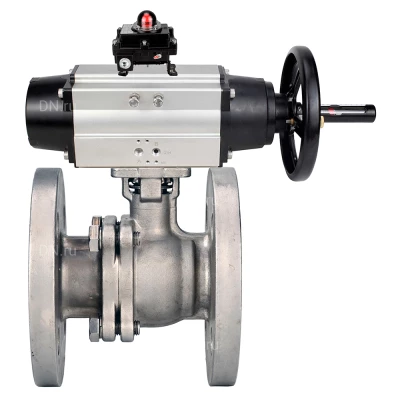 Кран шаровой DN.ru BV3232P(2pc)-FP-F-ISO-H WDVF Ду80 Ру16 полнопроходной, фланцевый, корпус - нержавеющая сталь 316, уплотнение - PTFE, с пневмоприводом PA-DA-105-1 и БКВ APL-410N EX