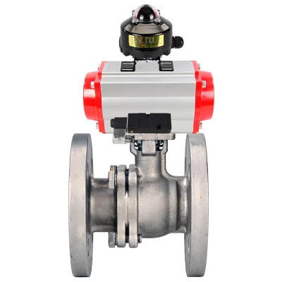 Кран шаровой DN.ru BV3232P(2pc)-FP-F-ISO-H WDVF Ду100 Ру16 полнопроходной, фланцевый, корпус - нержавеющая сталь 316, уплотнение - PTFE, с пневмоприводом PA-DA-105, пневмораспределителем 4М310-08 24В NAMUR и БКВ APL-510N EX