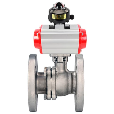 Краны шаровые DN.ru BV3232P(2pc)-FP-F-ISO-H WDVF Ду50-100 Ру40/16 полнопроходные, фланцевые, корпус - нержавеющая сталь 316, уплотнение - PTFE, с пневмоприводом PA-SA и БКВ APL-510N EX