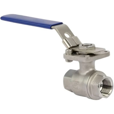 Краны шаровые DN.ru BV3232P(2pc)-FP-T-ISO-H Ду15-65 Ру16-40 WDVF полнопроходные, двухходовые, корпус - нержавеющая сталь AISI 316, уплотнение - PTFE, внутренняя резьба, с ISO-фланцем и рукояткой