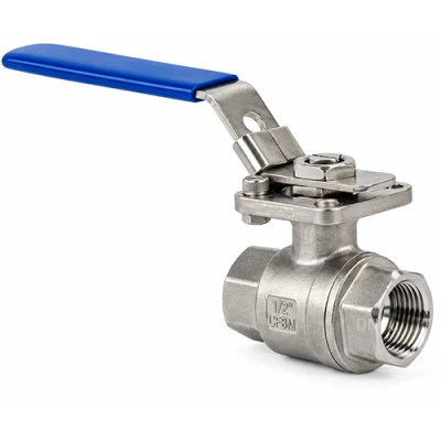 Краны шаровые DN.ru BV3232P(2pc)-FP-T-ISO-H 3/8-2 1/2″ Ду10-65 Ру63/40 ZGY, полнопроходные, двухходовые, материал корпуса - нержавеющая сталь CF8M/AISI 316, внутренняя резьба, уплотнение - PTFE, с ISO-фланцем и рукояткой