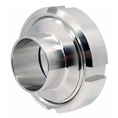 Муфты молочные в сборе DN.ru CM-31-S Ду15-100 Ру10 под приварку, корпус - пищевая нержавеющая сталь AISI 304, уплотнение - Silicon