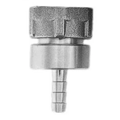 Переходник шланговый DN.ru PCH-10-1 3/4″ Дн10 Ру10, выводов -1, с накидной гайкой и хомутом, внутренняя резьба/штуцер (елочка), корпус - латунь HPb57-3, уплотнение - EPDM