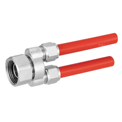 Переходник с компрессионным соединением DN.ru PKS-10-2 3/4″ Дн10 Ру10, выводов - 2, для труб PEX, PERT, корпус - латунь HPb57-3, уплотнение - EPDM