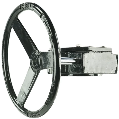 Редуктор DN.ru RDN-1 Ру16 для четвертьоборотной арматуры (в т.ч. затворов DN.ru Ду40-Ду80), квадрат штока 9х9, ISO-F05 (опрессовано)