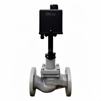 Клапан запорно-регулирующий двухходовой DN.ru 25ч945п GG25-P-LED-F Ду125 Ру16 ETM Kv=200 односедельный, корпус – серый чугун GG25, уплотнение – PTFE, фланцевый с электроприводом LEA-10000 220В, трехпозиционный, без датчика положения, IP54