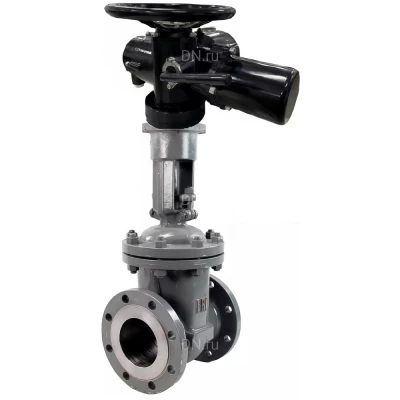 Задвижка клиновая 30с964нж DN.ru GVWR2121M-2W-F-ОСТ Ду200 Ру25 фланцевая, корпус - сталь 25Л, материал клина - сталь 25Л, уплотнение - металл, GAIR, с электроприводом DN.ru MT-N-030M-O2-220VAC-У1 пятикулачковым