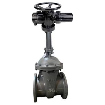 Задвижки клиновые 30лс941нж DN.ru GVWR2626M-2W-F-ОСТ Ду350-400 Ру16 фланцевые, с выдвижным штоком, корпус - легированная сталь, клин - легированная сталь, уплотнение  - металл, с электроприводом DN.ru MT-N-M-O2-380VAC-У1