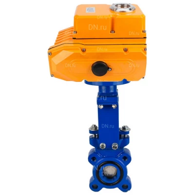 Задвижки шиберные DN.ru GVKN1331E-2W-Fb-ISO Ду300 Ру10 межфланцевые, корпус - чугун GGG40, шибер - нержавеющая сталь 304, уплотнение - EPDM, WENZ, с электроприводом многооборотным DN.ru MT-N-EM-O1-220VAC-У1 220В