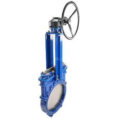 Задвижки шиберные DN.ru GVKN1331N-2W-Fb-R Ду400 Ру6 WENZ двусторонние, межфланцевые, шпиндель - невыдвижной, корпус - чугун GGG40, шибер - нержавеющая сталь 304, уплотнение - NBR, с редуктором