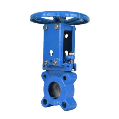 Задвижка шиберная DN.ru GVKR1331N-2W-Fb-S Ду300 Ру6 WENZ двусторонняя, межфланцевая, шпиндель - выдвижной, корпус - чугун GGG40, шибер - нержавеющая сталь 304, уплотнение - NBR, управление - штурвал