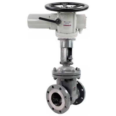 Задвижка клиновая 30с964нж DN.ru GVWR2121M-2W-F-ОСТ Ду200 Ру25 фланцевая, корпус - сталь 25Л, материал клина - сталь 25Л, уплотнение - металл, GAIR, с электроприводом DN.ru MT-N-030EM-O2-220VAC-У1
