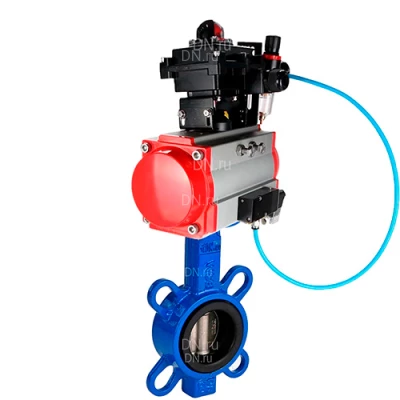 Затворы дисковые поворотные DN.ru WBV3432V-2W-Fb-H Ду50-300 Ру16, корпус - углеродистая сталь WCB, диск - нержавеющая сталь 316L, уплотнение - VITON, с пневмоприводом PA-DA, пневмораспределителем 4М310-08 24В NAMUR, БКВ APL-410N EX и БПВ AFC2000