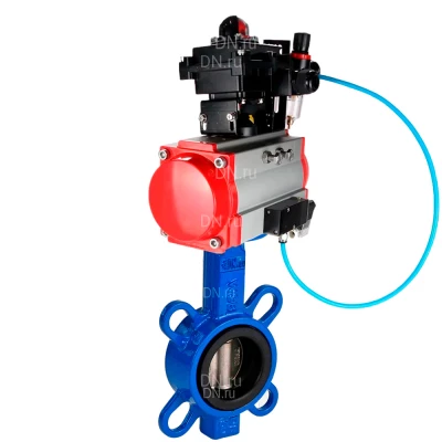 Затвор дисковый поворотный DN.ru WBV3432V-2W-Fb-H Ду125 Ру16, корпус - углеродистая сталь WCB, диск - нержавеющая сталь 316L, уплотнение - VITON, с пневмоприводом PA-SA-130, пневмораспределителем 4М310-08 24В NAMUR, БКВ APL-410N EX и БПВ AFC2000