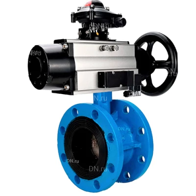 Затворы дисковые поворотные DN.ru WBV1331E-2W-F-H Ду50-100 Ру16 фланцевые, корпус - чугун GGG40, диск - нержавеющая сталь 304, уплотнение - EPDM, с PA-DA-105-1, 4М310-08 24В NAMUR и APL-210N