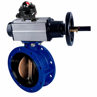 Затворы дисковые поворотные DN.ru WBV1331E-2W-F-H Ду50-100 Ру16 фланцевые, корпус - чугун GGG40, диск - нержавеющая сталь 304, уплотнение - EPDM, с PA-DA-105-1 и APL-410N EX