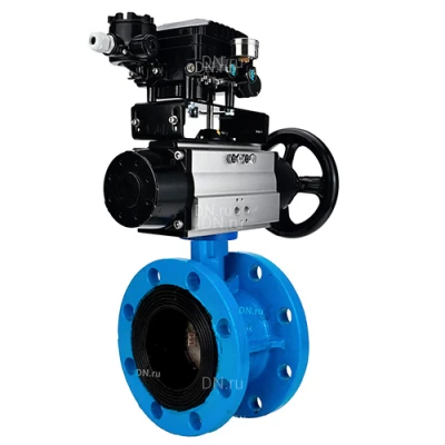 Затворы дисковые поворотные DN.ru WBV1331E-2W-F-H Ду50-100 Ру16 фланцевые, корпус - чугун GGG40, диск - нержавеющая сталь 304, уплотнение - EPDM, с PA-DA-105-1 и позиционером YT-1000RSN с обратной связью