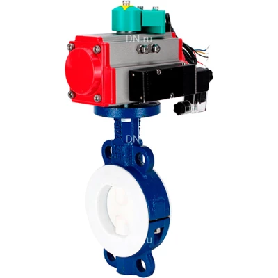 Затворы дисковые поворотные DN.ru WBV3434Pf-2W-Fb-H Ду50-80 Ру16 корпус - углеродистая сталь WCB, диск - углеродистая сталь WCB, футерованный PTFE, уплотнение - PTFE, с PA-SA, 4М310-08 220В NAMUR и ALS200D