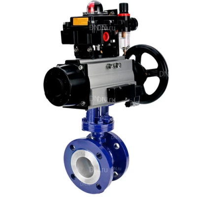 Затворы дисковые поворотные с тройным эксцентриситетом DN.ru WBV3EX-3431M-1W-F-ISO Ду100 Ру25, корпус - сталь WCB, диск - сталь 304, уплотнение - METAL, с пневмоприводом PA-DA-105-1, пневморапределителем 4М310-08 220В NAMUR, БКВ APL-410N EX и БПВ AFC2000