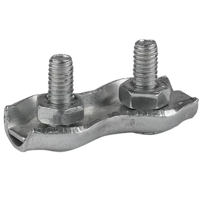 Зажим для троса EKF Duplex двойной, диаметр троса - 4 мм, материал - сталь