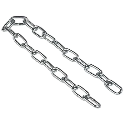 Цепь стальная EKF короткозвенная DIN 766 длина - 60 м, толщина - 3 мм, F max (N) - 1000 кг, материал - сталь, покрытие - гальваническое цинкование