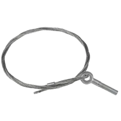 Трос стальной EKF с рым-болтом М6 длина - 10 м, диаметр троса - 2 мм, F max (N) - 500 кг, материал - сталь