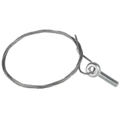Трос стальной EKF с рым-болтом М8 длина - 10 м, диаметр троса - 2 мм, F max (N) - 500 кг, материал - сталь