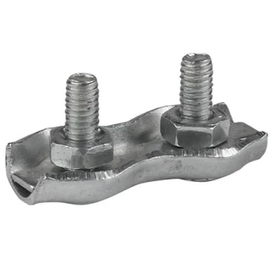 Зажимы для троса EKF Duplex двойные, диаметр троса - 2-4 мм, стальные