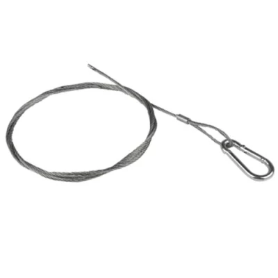 Тросы стальные EKF с карабином длина - 1-10 м, диаметр троса - 2 мм, F max (N) - 500 кг, стальные