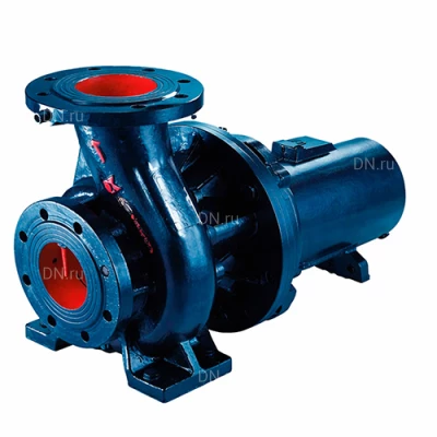 Насосы консольно-моноблочные Электромотор КМ/2-5 поверхностные, корпус - чугун, мощность - 1.5-76кВт, напор - 17.7-80м, производительность - 180-3500л/мин, 220/380/660В, без рамы, без двигателя