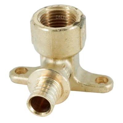 Угольник настенный ELSEN Monolit Дн20×1/2″ Ру10 90° аксиальный, корпус – латунь CW617N, присоединение – штуцер/внутренняя резьба