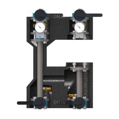 Насосная группа ELSEN POWERBOX 33 EFG40.010 фланцевая, без насоса, без смесителя, прямая, мощность - 211кВт, производительность - 151л/мин, корпус - латунь