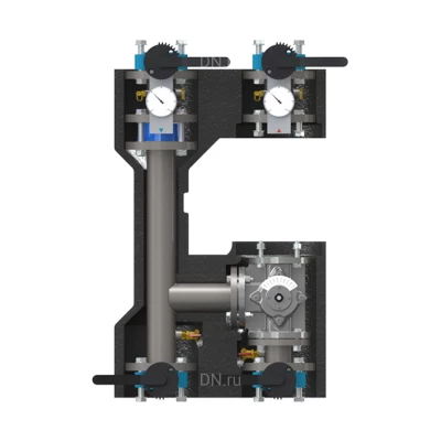 Насосная группа ELSEN POWERBOX 70 EFG65.020 фланцевая, без насоса, со смесителем, без сервопривода, мощность - 314кВт, производительность - 225л/мин, корпус - латунь