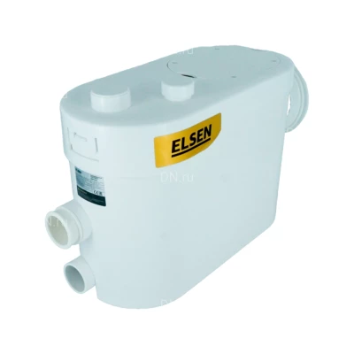 Установка канализационная ELSEN SaniJet EDW01.002 производительность - 117л/мин, корпус - пластик, напор - 8м, 220В, боковое подключение