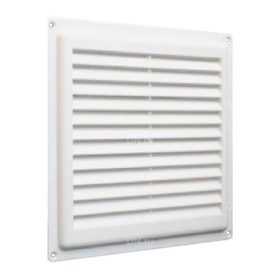 Решетка вентиляционная VIENTO Эконом 200х200мм вытяжная квадратная, сетка, материал - полистирол, цвет - белый