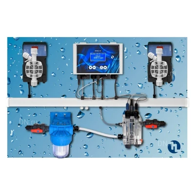 Насосная станция дозировочная ETATRON POOL GUARD 7 PH/CL/T 0-2ppm поверхностная, корпус - пластик, мощность - 110Вт, производительность - 7-15л/час, 220В, с датчиком SONDA CL