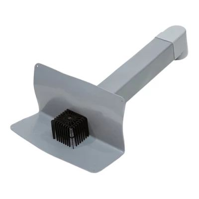 Воронки парапетные Fachmann VC-PVC 100x100 мм L=650мм для ПВХ-мембран, с горизонтальным угловым отводом и листвоуловителем, длина выпуска 650мм, цвет - серый