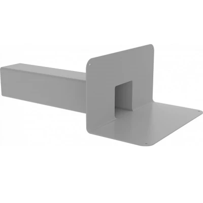 Воронка парапетная Fachmann ЭКОНОМ VC-PVC  100x100 мм L=450мм для ПВХ-мембран, длина выпуска 450 мм, серый