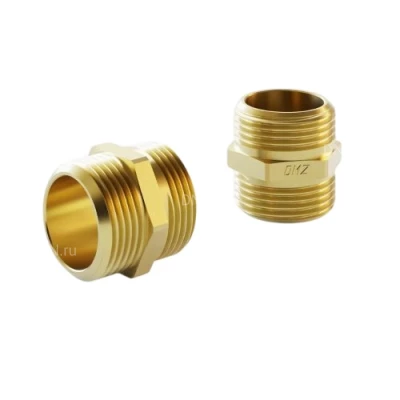 Ниппели ДМЗ ДМЗ.005 1/2″-1″ Ду15-25 Ру40, корпус - латунь, наружная резьба