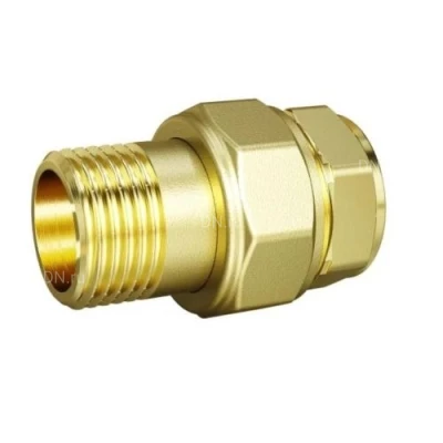 Американки ДМЗ ДМЗ.012 1/2″-1″ Ду15-25 Ру40 (соединение разъемное в сборе прямое), корпус - латунь, внутренняя/наружная резьба