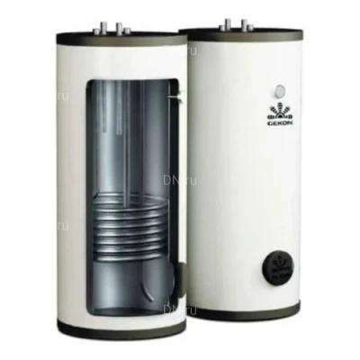 Бойлеры косвенного нагрева GEKON BTC INOX напольные, объем - 120л, мощность - 28кВт, корпус - нержавеющая сталь, Tmax 95°С, с рециркуляцией