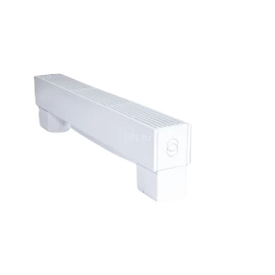 Конвектор напольный GEKON Level U/FMO 1200x130x180, корпус - сталь, тип решетки - продольная рулонная, цвет решетки - белый, RAL9016