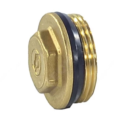 Пробка для коллектора Giacomini R592D 3/4″ Ду20 НР с герметичной прокладкой,корпус - латунь