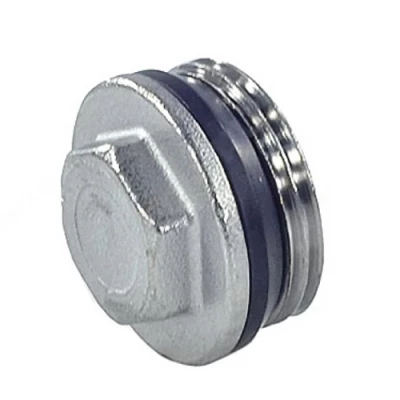 Пробки для коллекторов Giacomini R592D 3/4″-1 1/4″ Ду20-32 НР с герметичной прокладкой, корпус - латунь